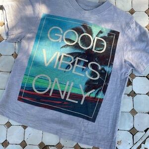 Chemistry Gray Kids T-Shirt with Tropical Print